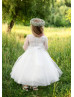 Delicate Lace Tulle Airy Flower Girl Dress